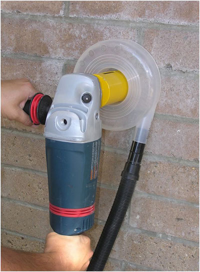 The Dust Muzzle DC used on a wall.
